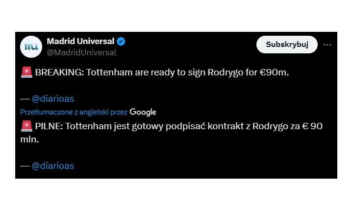 Będzie oferta 90 MLN EURO za gwiazdę Realu Madryt od...